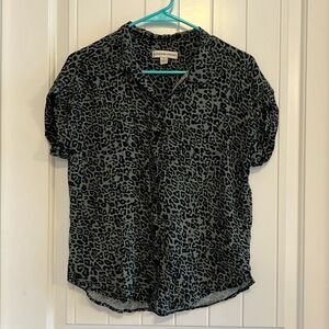 Ladies animal print dress shirt